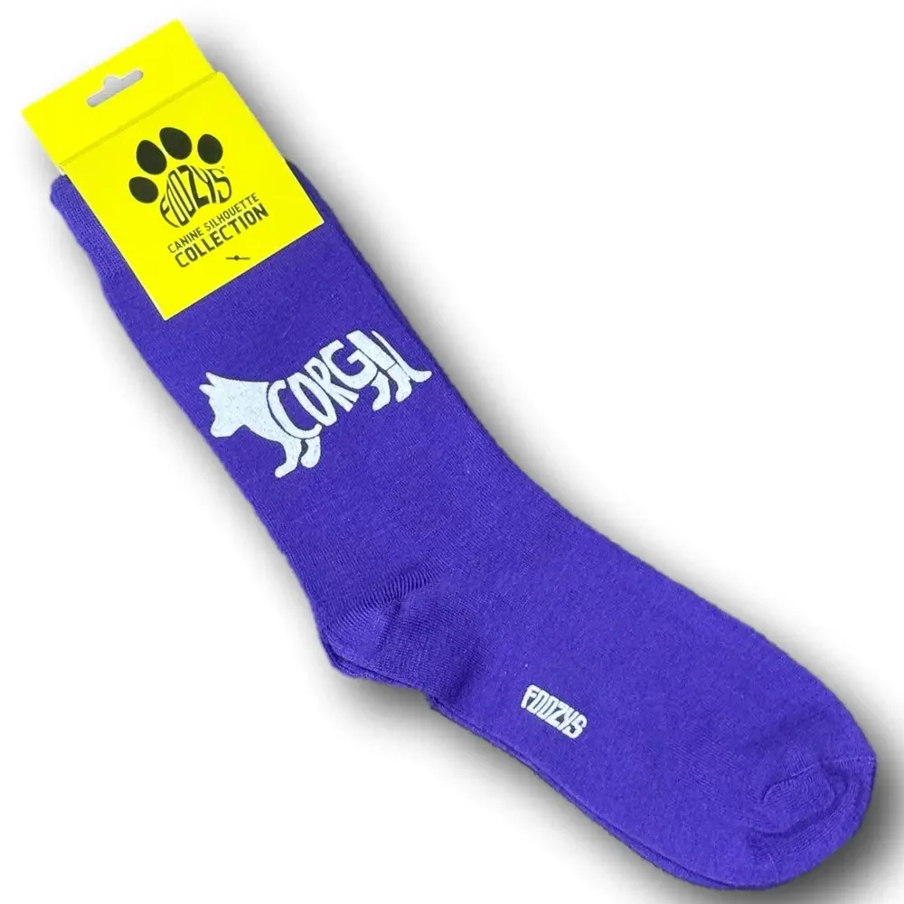 3/$18 Corgi Dogs Funny Novelty Crew Socks - NWT